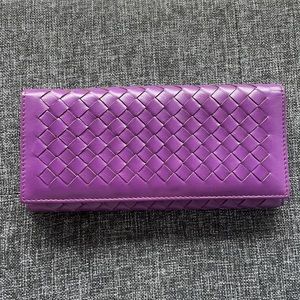 Bottega intreciato purple wallet